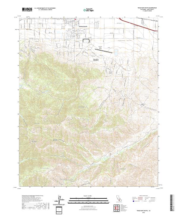 USGS Topographic Map – Tehachapi South