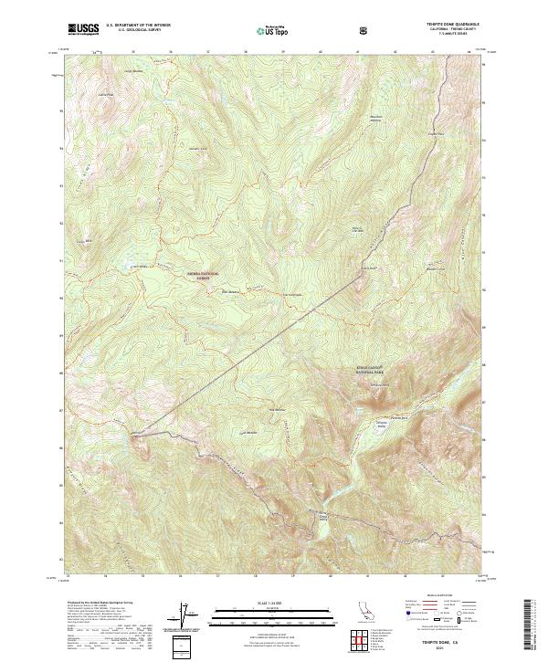 USGS Topographic Map – Tehipite Dome