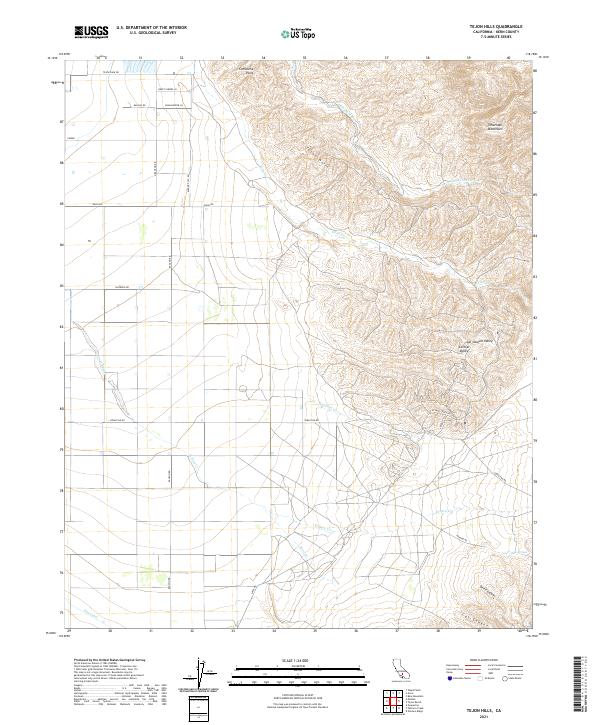 USGS Topographic Map – Tejon Hills