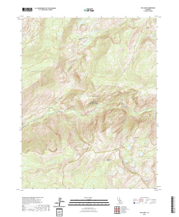 USGS Topographic Map – Ten Lakes