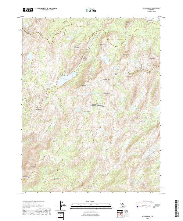 USGS Topographic Map – Tenaya Lake