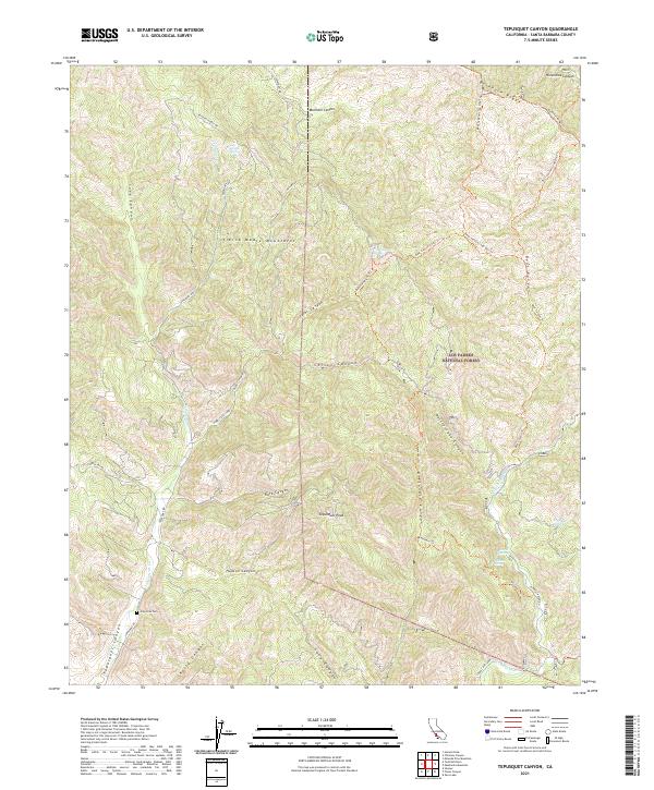 USGS Topographic Map – Tepusquet Canyon