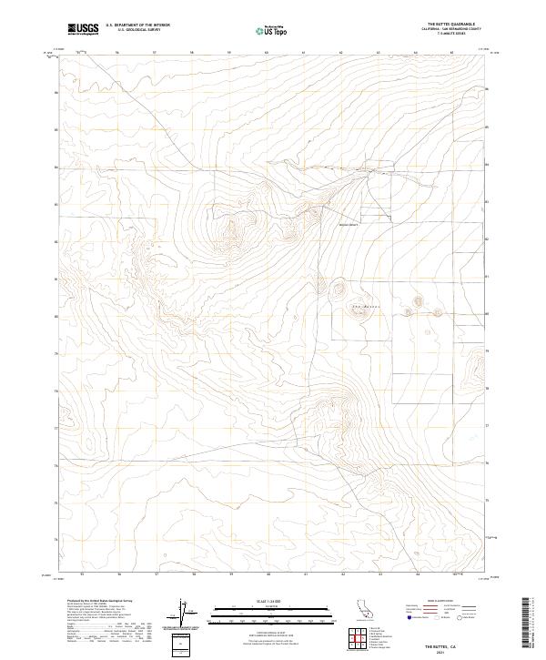 USGS Topographic Map – The Buttes