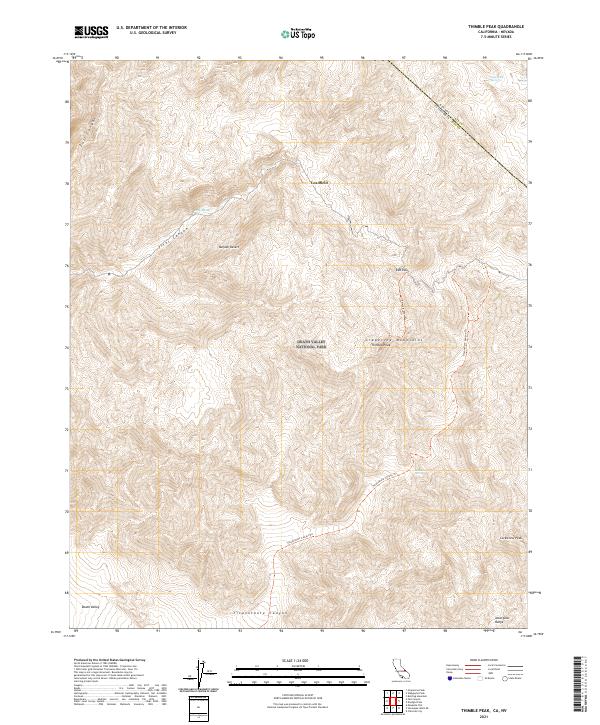 USGS Topographic Map – Thimble Peak