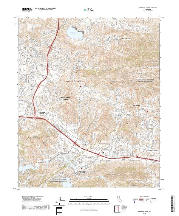 USGS Topographic Map – Thousand Oaks