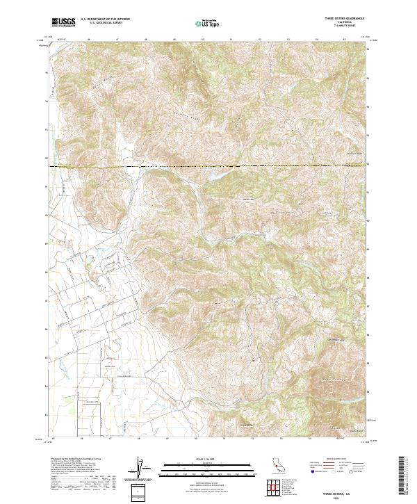 USGS Topographic Map – Three Sisters
