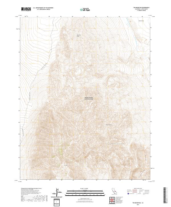 USGS Topographic Map – Tin Mountain