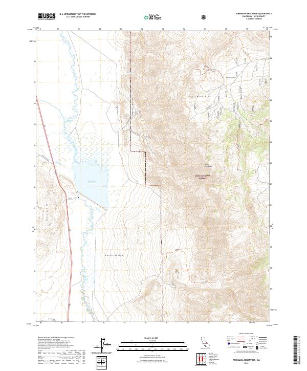 USGS Topographic Map – Tinemaha Reservoir