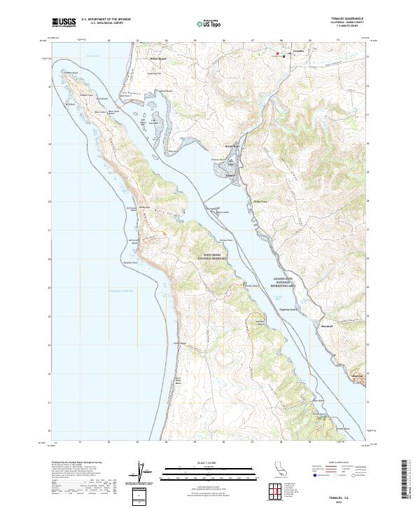 USGS Topographic Map – Tomales