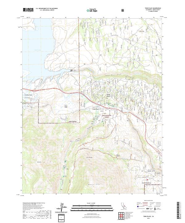 USGS Topographic Map – Toms Place