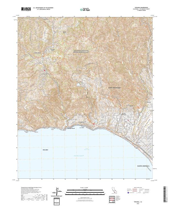 USGS Topographic Map – Topanga