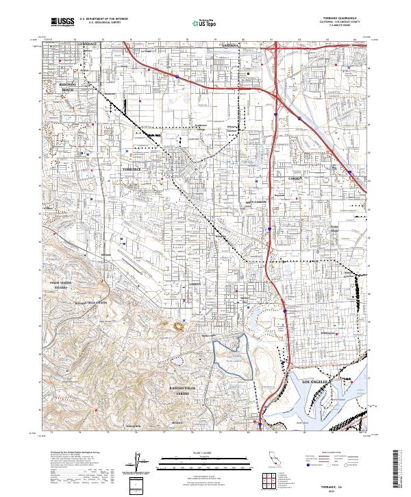 USGS Topographic Map – Torrance