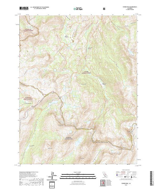USGS Topographic Map – Tower Peak