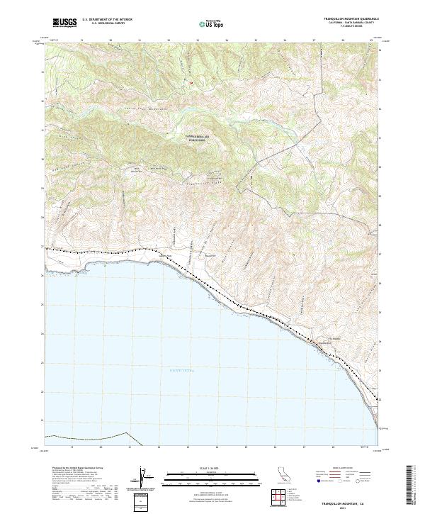 USGS Topographic Map – Tranquillon Mountain