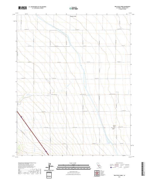 USGS Topographic Map – Tres Picos Farms
