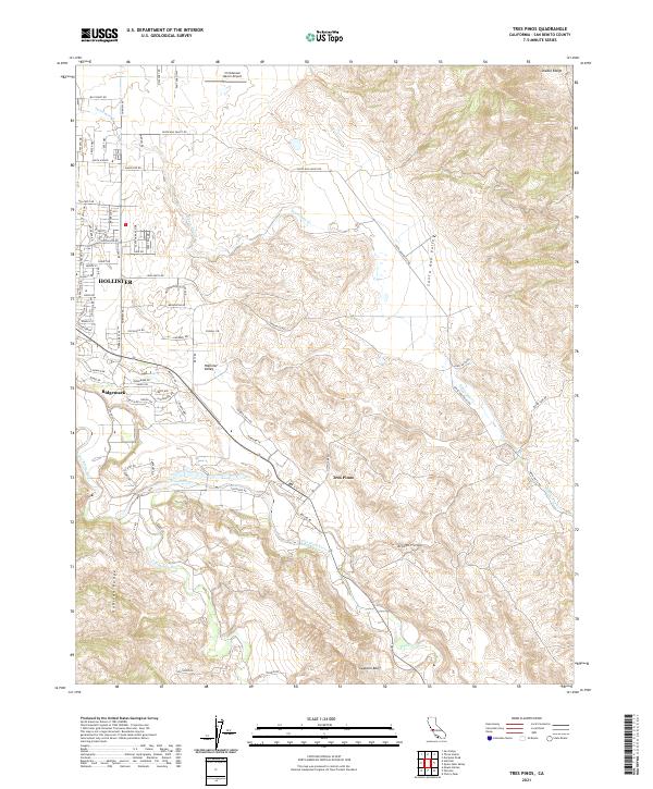 USGS Topographic Map – Tres Pinos