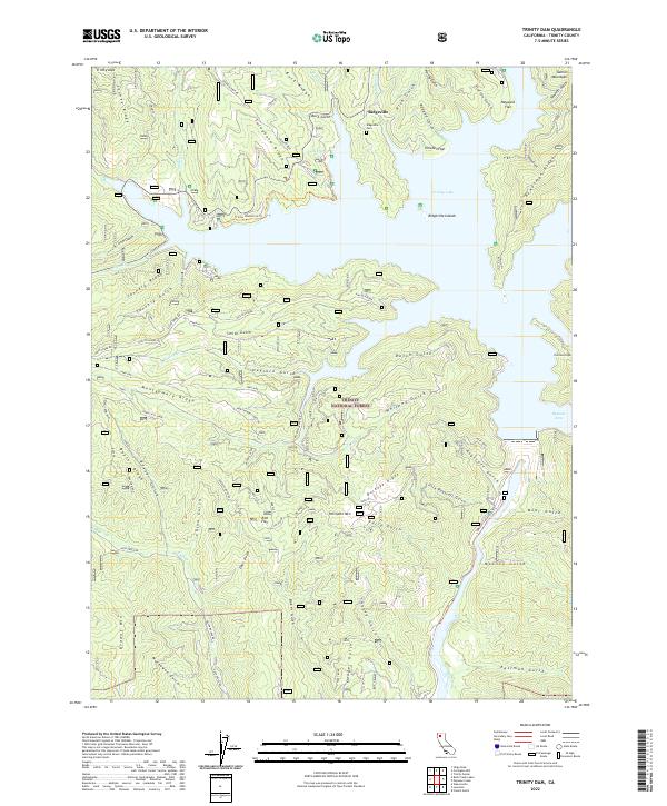 USGS Topographic Map – Trinity Dam