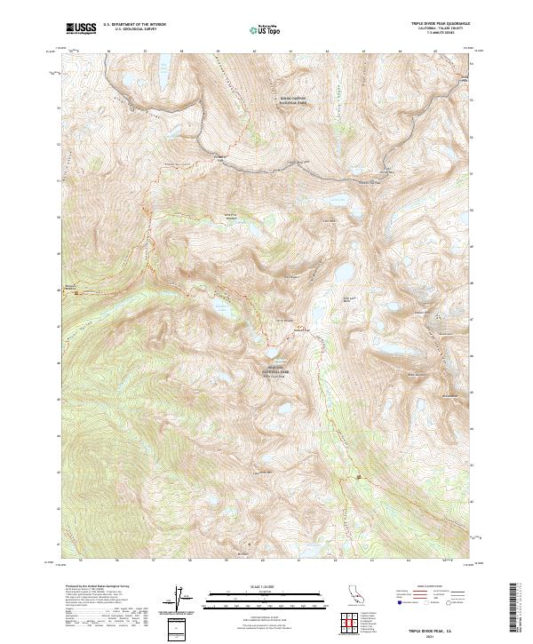 USGS Topographic Map – Triple Divide Peak