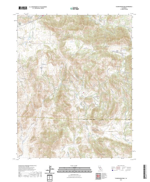 USGS Topographic Map – Tucker Mountain