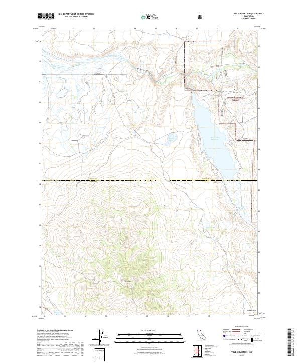 USGS Topographic Map – Tule Mountain