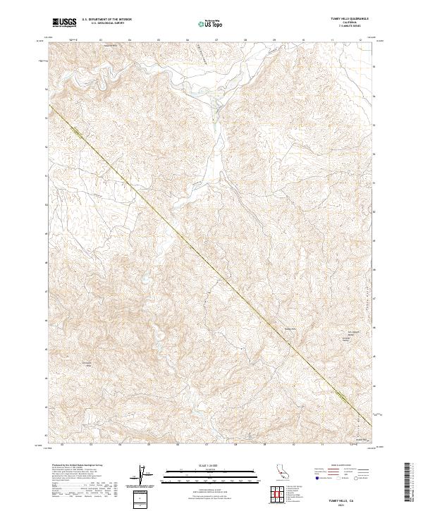 USGS Topographic Map – Tumey Hills
