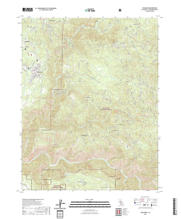 USGS Topographic Map – Tuolumne