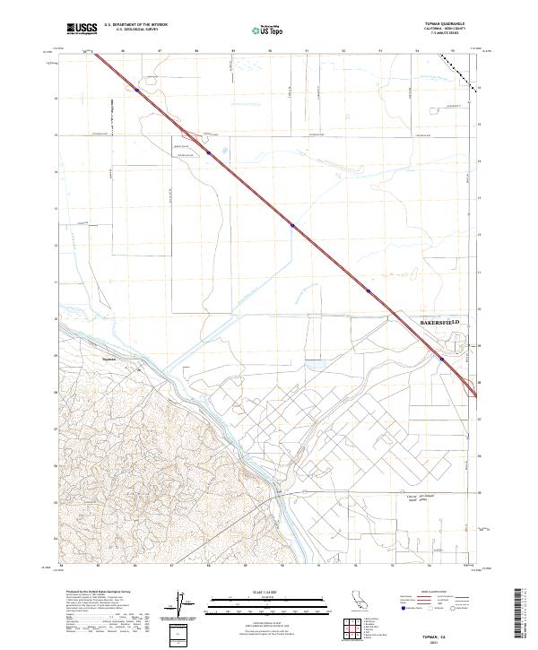USGS Topographic Map – Tupman