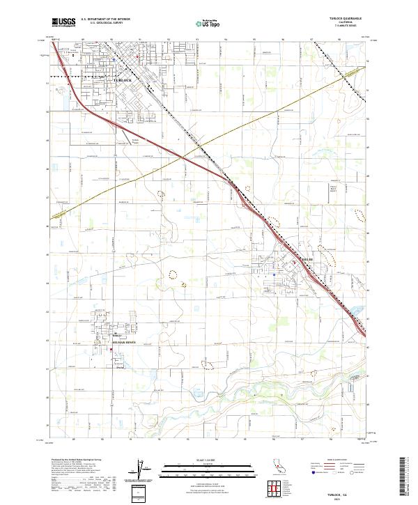 USGS Topographic Map – Turlock
