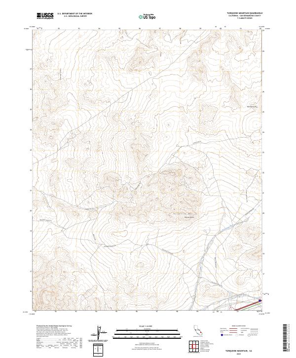 USGS Topographic Map – Turquoise Mountain