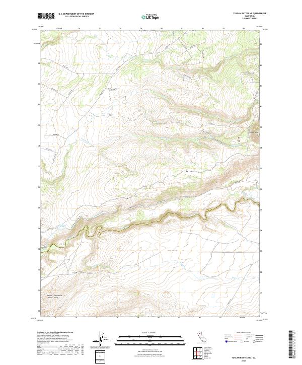 USGS Topographic Map – Tuscan Buttes NE
