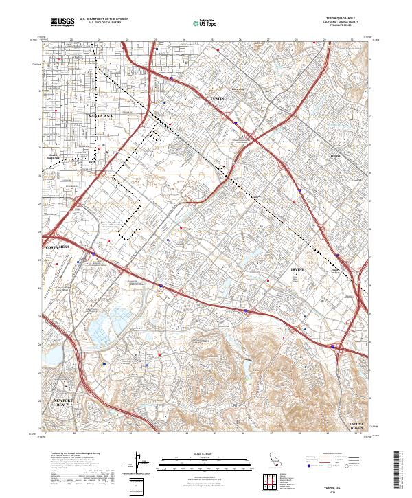 USGS Topographic Map – Tustin