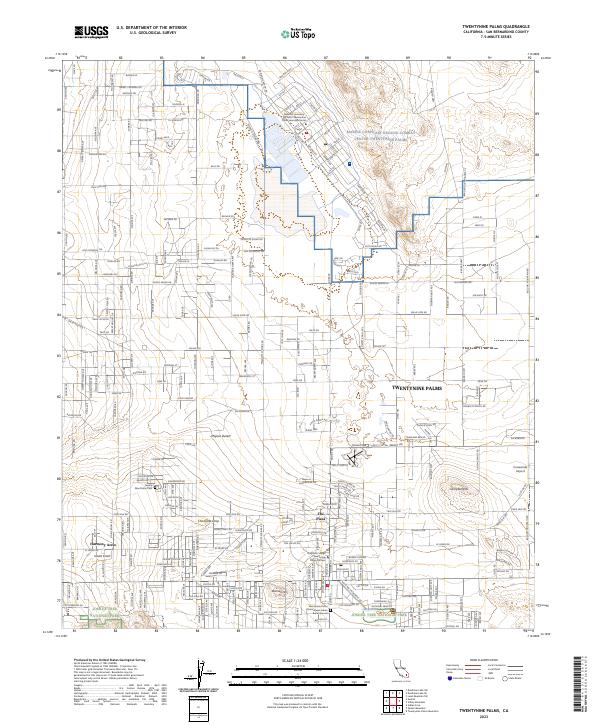 USGS Topographic Map – Twentynine Palms