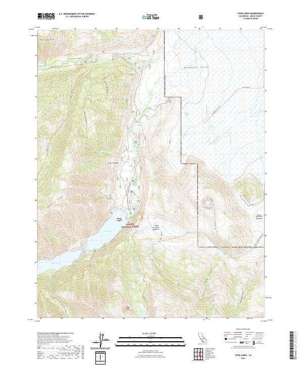 USGS Topographic Map – Twin Lakes
