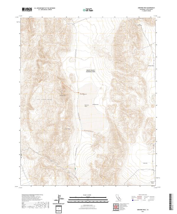 USGS Topographic Map – Ubehebe Peak