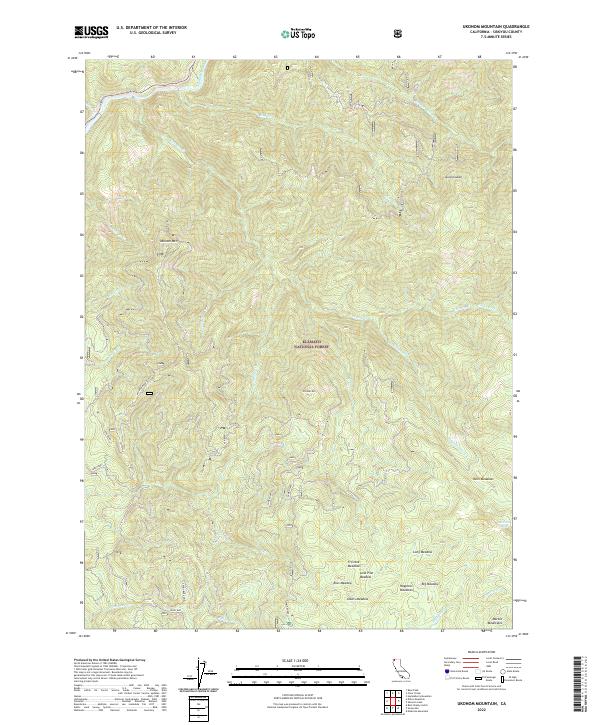 USGS Topographic Map – Ukonom Mountain