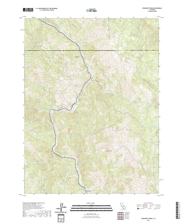USGS Topographic Map – Updegraff Ridge