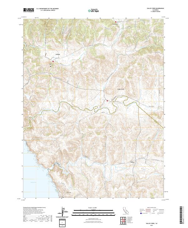 USGS Topographic Map – Valley Ford
