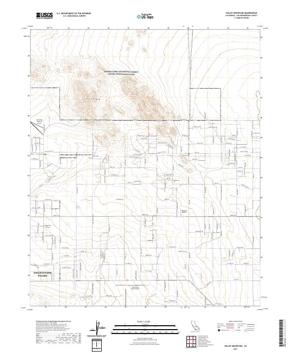 USGS Topographic Map – Valley Mountain