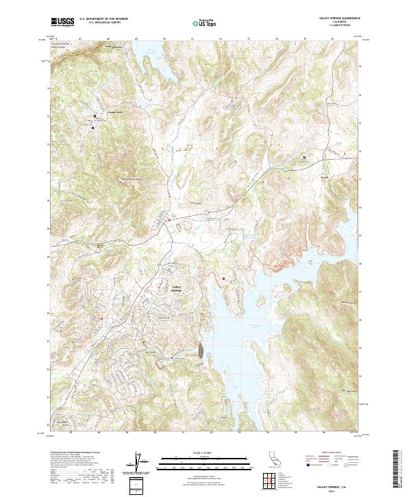 USGS Topographic Map – Valley Springs