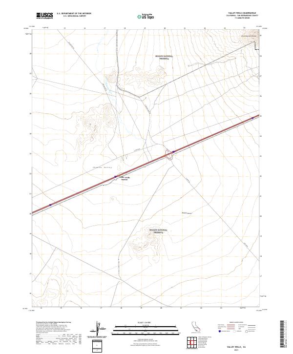USGS Topographic Map – Valley Wells