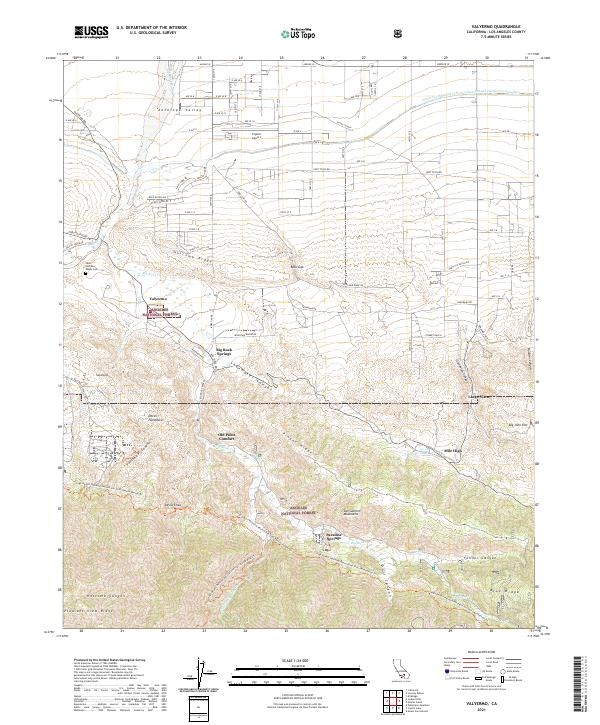 USGS Topographic Map – Valyermo