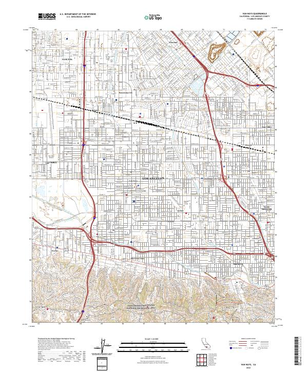 USGS Topographic Map – Van Nuys