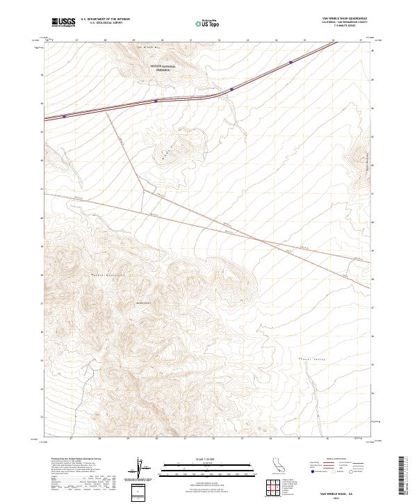 USGS Topographic Map – Van Winkle Wash