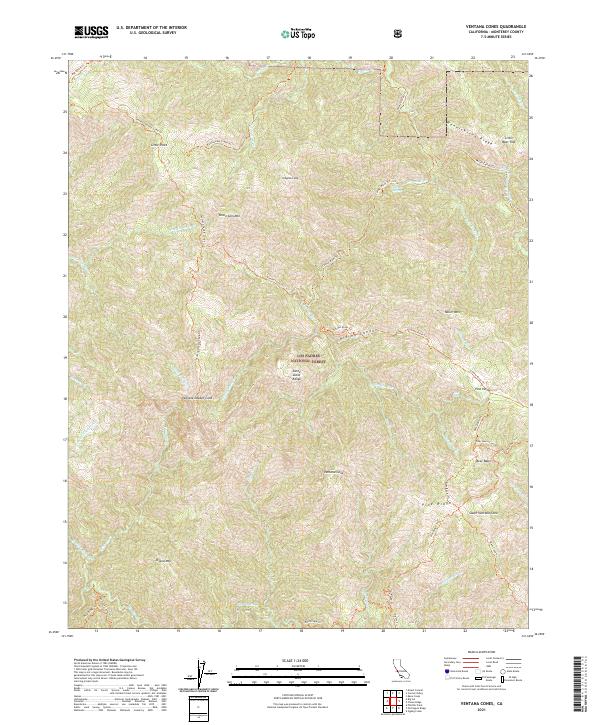 USGS Topographic Map – Ventana Cones