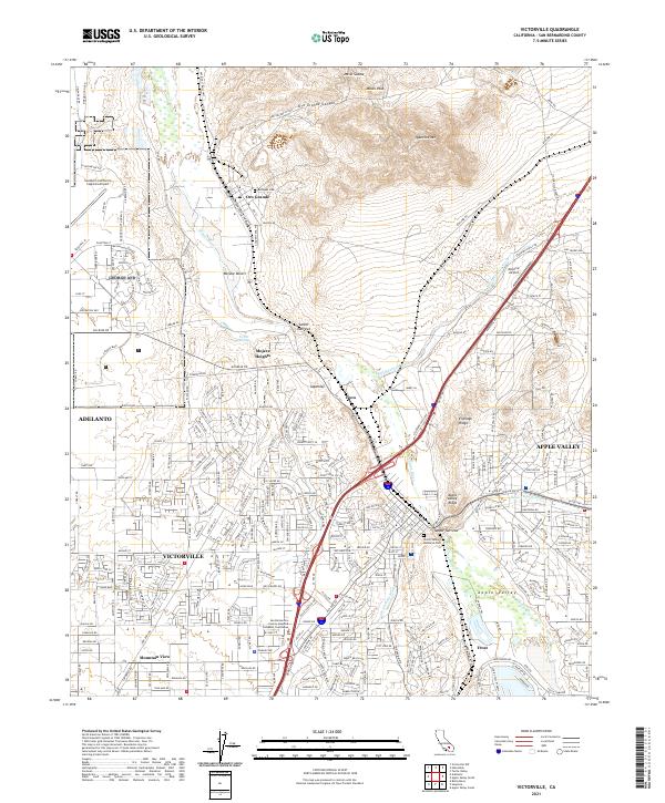 USGS Topographic Map – Victorville