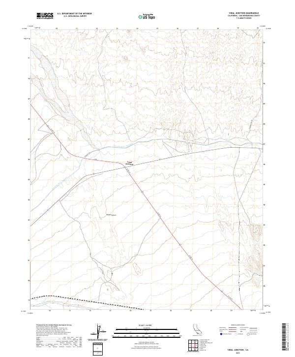USGS Topographic Map – Vidal Junction