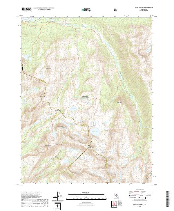 USGS Topographic Map – Vogelsang Peak