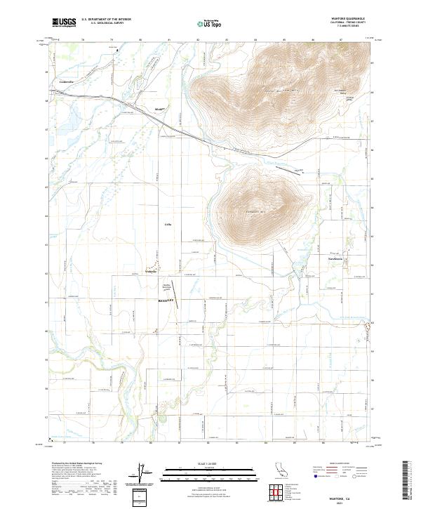 USGS Topographic Map – Wahtoke