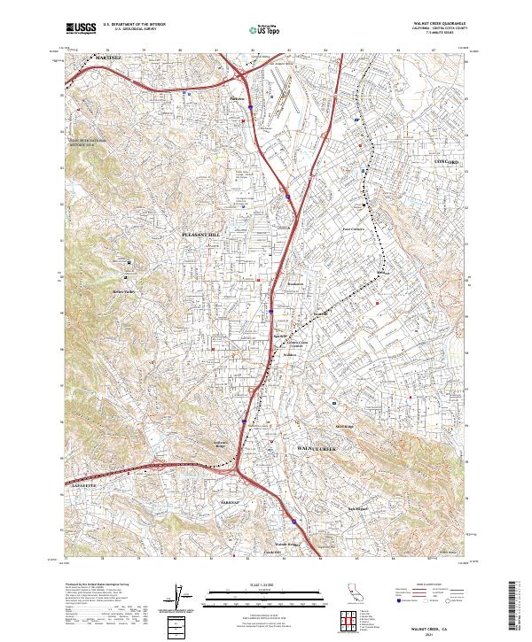 USGS Topographic Map – Walnut Creek
