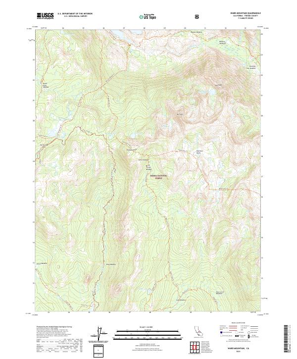 USGS Topographic Map – Ward Mountain
